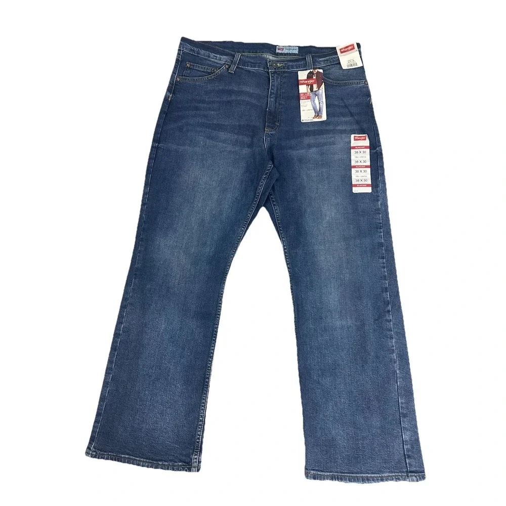 Wrangler‎ Men's Relaxed Boot Leg Opening Free To Stretch Denim Jeans 38X30 New
